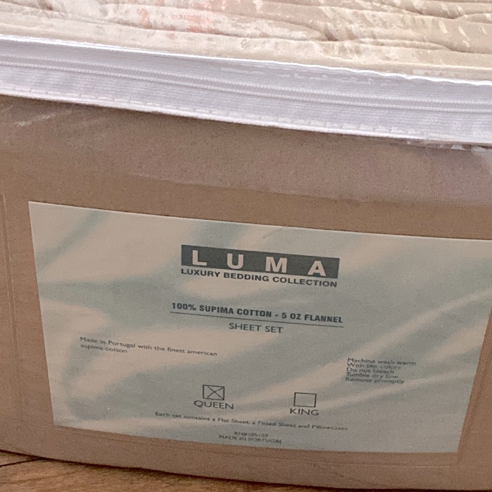 NWT Supima Cotton Flannel Queen Sheet Set